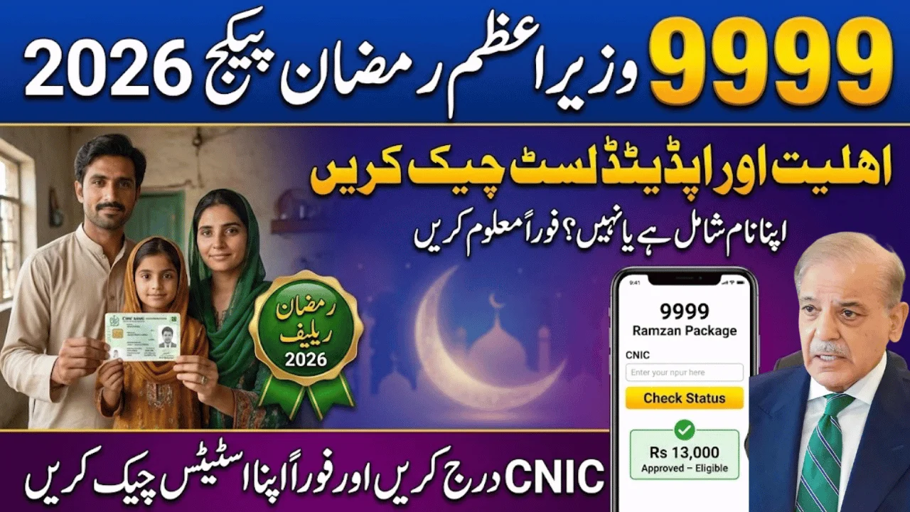 9999 PM Ramzan Package 2026 – pmrrp.nitb.gov.pk Eligibility Check Complete Guide